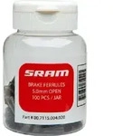 Sram Brass Bremszugendkappe F&uuml;r Fahrrad 5 Mm 100 Einheiten Schwarz 5 mm Schwarz 5 mm