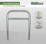 Fahrradanlehnb&uuml;gel 78 x 115 cm Stahl feuerverzinkt &Oslash; 60 mm grau Einbetonieren