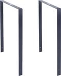2x Fahrradanlehnb&uuml;gel 115x76 cm Flachstahl pulverbeschichtet zum Einbetonieren