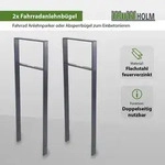 2 x Fahrradanlehnb&uuml;gel 116,5 x 39 cm Flachstahl 13 mm Anthrazit Einbetonieren