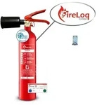 FireLoq 2kg Co2 Kohlendioxid im Stahl Beh&auml;lter Dauerdruck Feuerl&ouml;scher f&uuml;r