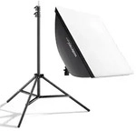 Walimex pro LED 60 W Softbox + Stativ Set, Video-Beleuchtung mit Lampenstativ...