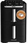 Tefal Easy Fry EY7568, Hei&szlig;luftfritteuse, 10 l, 40 &deg;C, 200 &deg;C, Doppel, Schwarz -