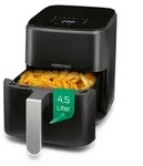 GOURMETmaxx Hei&szlig;luft-Fritteuse 1200W schwarz matt Digital 4,5l - Schwarz