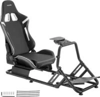 tectake Gamingstuhl Sim-Racing-Cockpit GT-Style Rennsitz 12-stufig verstellbar