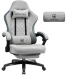 GTPLAYER Gaming Stuhl Stoff, Gaming Sessel mit Taschenfederkissen, ergonomischer