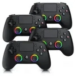 CSL 4x Controller, Gamepad, kabellos f&uuml;r PS4 & PC, 4er Set, Dual Vibration,
