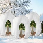 Pflanzen Winterschutzhaube mit Rei&szlig;verschluss 250 x 360 cm Wei&szlig; 3 St&uuml;ck