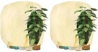 Pflanzen Winterschutzhaube mit Rei&szlig;verschluss 280x300cm beige 2 St&uuml;ck - Beige