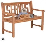 Gartenbank Servus Teak 2-Sitzer Wetterfest Bank Teakholz Holzbank