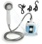 EASYmaxx Camping Dusche Duschbrause Outdoor Bew&auml;sserung tragbar mit Akku Pumpe...