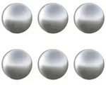 vidaXL Geb&uuml;rsteter Ball 6 stk. &Oslash; 7,5 cm Silber Edelstahl 201 - Silber