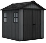Keter Newton 757 Gartenhaus - 223.8x230x246cm - Satteldach - Kunststoff - Grau -