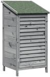 vidaXL Gartenschuppen Grau 59 x 56 x 113,5 cm Massivholz aus Fichte