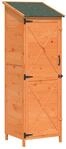 vidaXL Gartenschuppen Braun 59,5 x 56 x 176,5 cm Massivholz aus Fichte
