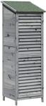 vidaXL Gartenschuppen Grau 59 x 56 x 176 cm Massivholz aus Fichte