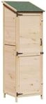 vidaXL Gartenschuppen Natur 59,5 x 56 x 176,5 cm Massivholz aus Fichte