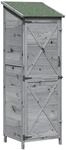 vidaXL Gartenschuppen Grau 59,5 x 56 x 176,5 cm Massivholz aus Fichte