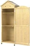 Outsunny Gartenschrank Holz extra hohe Ger&auml;teschuppen mit verstellbar Ablage -