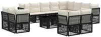vidaXL Gartensofa-set 13 stk. Poly-Rattan - Schwarz
