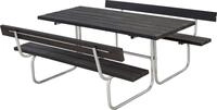 Plus Kombim&ouml;bel Classic 177 x 177 x 75 cm,2 R&uuml;ckenlehnen,Kunststoff schwarz -