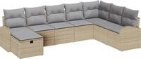 vidaXL Gartensofa-set 8 stk. Beige Poly-Rattan - Beige