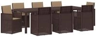 vidaXL Garten Essgruppe 9 stk. Braun und Taupe PP - Braun