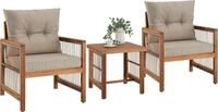 tectake&reg; Lounge-Set Eivissa im Rope-Design mit XXL-Polsterung - Naturbelassen