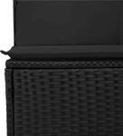 vidaXL Gartensofa-set 5 stk. Schwarz Poly Rattan - Schwarz