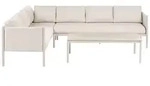 BELIANI Lounge Set Hellbeige Aluminium 2-Teilig Modern 5-Sitzer Ecksofa...