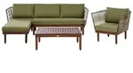 BELIANI 4-Sitzer Lounge Set Dunkelbraun Akazienholz Rustikales Design Outdoor