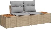 vidaXL Gartensofa-set 9 stk. Beige Poly-Rattan - Beige