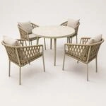 greemotion Gartenm&ouml;bel-Set Avola Gartenm&ouml;bel-Set Taupe Aluminium 5-teilig...