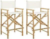 vidaXL Klappstuhl f&uuml;r Regisseure 2 stk. Natur Bambus