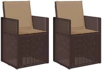 vidaXL Garten Esszimmerst&uuml;hle 2 stk. Braun und Taupe PP