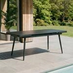 Gartentisch SUNNY, schwarz - Outdoor Tisch ausziehbar bis 200cm, pulverbeschichtetes