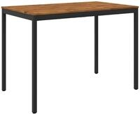 vidaXL Gartenbar-Tisch Nat&uuml;rlich und Schwarz 147 x 88,5 x 105 cm