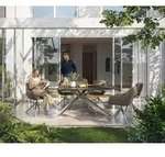 DELIFE Outdoortisch Edge 200x100 cm Keramik Laminam&reg; Nero Greco Anthrazit