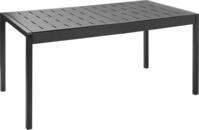 BELIANI Gartentisch schwarz Kunststoffgestell 154 x 84 cm 4-6 Sitzer wetterfest...