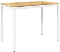 vidaXL Gartenbar-Tisch Wei&szlig; 141 x 80,5 x 105 cm Massivholz Akazie