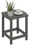 Outsunny Gartentisch 48 x 37 x 46 cm, Wetterfest Balkontisch aus HDPE, Grau -...