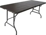 Buffettisch Klapptisch 180 x 75 cm Holzoptik klappbar Kunststoff Gartentisch