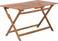 BELIANI Gartentisch braun Akazienholz 140x75 cm Terrasse Outdoor