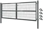 Gartentor Tor Gartenzaun Zaun 300x120 cm Doppelfl&uuml;gelig Gartent&uuml;r aus Metall...