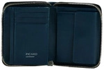 PICARD Leder Geldb&ouml;rse Peakline 1 Zip Around Wallet Deep Ocean dunkelblau -