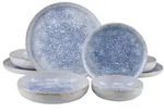 CreaTable, 25398, Uno Mykonos Gl&auml;nzend, Tellerset 8-tlg, Steinzeug