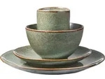 Mica Decorations Tabo Service Set f&uuml;r 4 Personen - Keramik - Gr&uuml;n - Gr&uuml;n