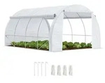 Outsunny 3,97 x 3 x 2m Gew&auml;chshaus Foliengew&auml;chshaus mit UV-Schutz f&uuml;r...