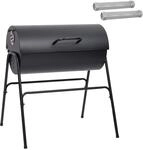 vidaXL Fassgrill mit 2 Kochrosten 3 stk. 80 x 73 x 90 cm Metall - Schwarz