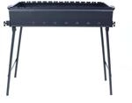 Holzkohlegrill SchaschlykOFF 80 Mangal 14 Spie&szlig;e Feuerraum 80 cm klappbar Stahl 2